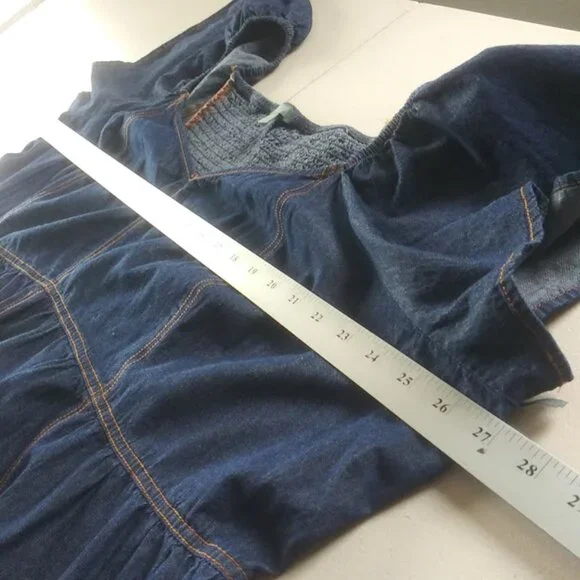 Terra & Sky Jean flutter sleeve midi women's size 4X dress - Picture 7 of 15